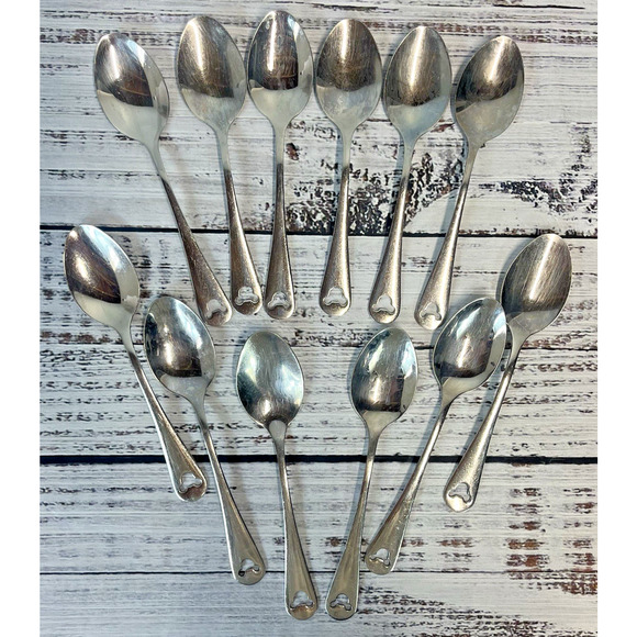 12pc Set of Disney Mickey Mouse Large Spoons Stainless Steel Silverware Dinner - Picture 1 of 9